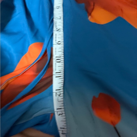 Vibrant Blue and Orange Floral Pants Set XL - Picture 6 of 8